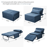 Ainfox Folding Sofa Bed, 4 in 1 Daybeds Ottoman Chair Lounge Couch for Guest Sleeper, Suitable for Modern Living Room, Bedroom, Twin Size