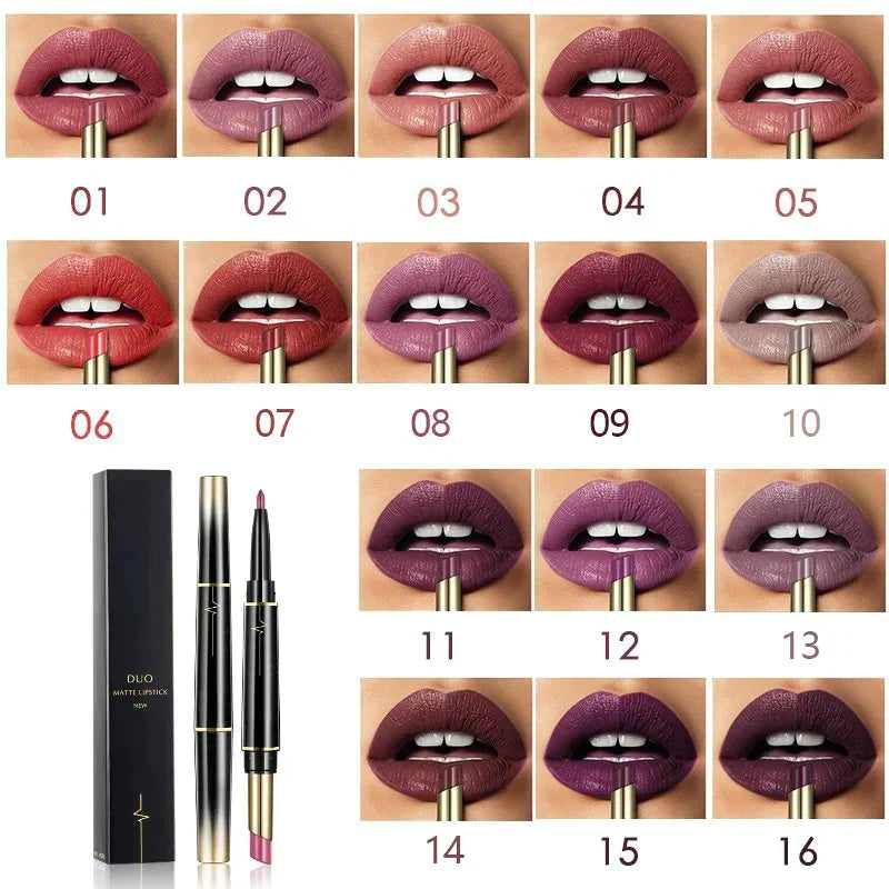 16 Color Lipstick Lip liner Combo