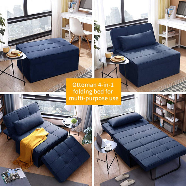 Ainfox Folding Sofa Bed, 4 in 1 Daybeds Ottoman Chair Lounge Couch for Guest Sleeper, Suitable for Modern Living Room, Bedroom, Twin Size