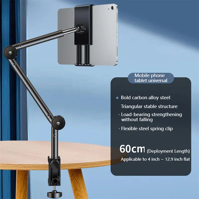 🥰360-degree rotating adjustable and stable multifunctional aluminum alloy stand metal cantilever desktop mobile phone iPad stand