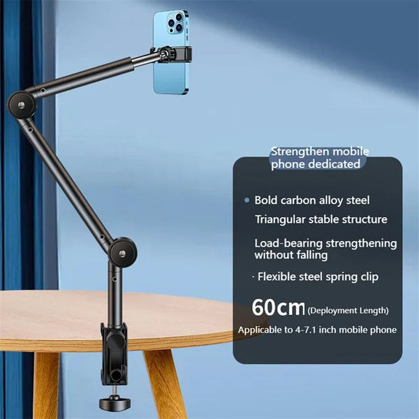 🥰360-degree rotating adjustable and stable multifunctional aluminum alloy stand metal cantilever desktop mobile phone iPad stand