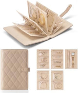 Luxury Leather Portable Jewelry Storage Book