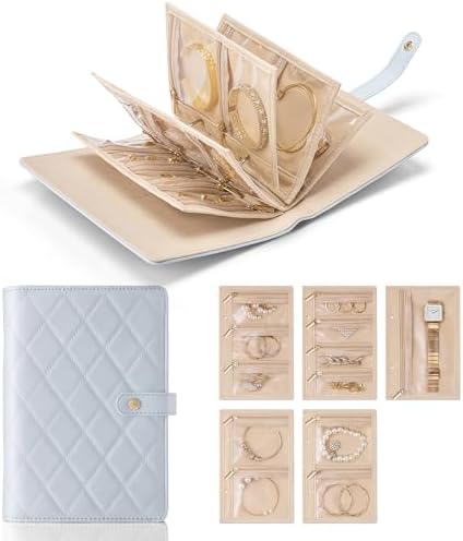 Luxury Leather Portable Jewelry Storage Book