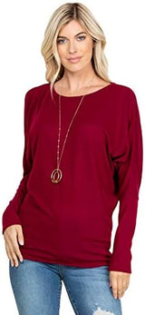 "Dreamy Knit" Boatneck Dolman Top(Buy 2 Free Shipping)