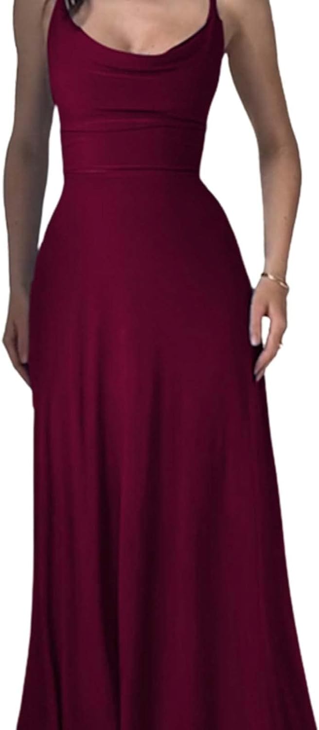 Lulah Drape Maxi Dress with Built-in Bra