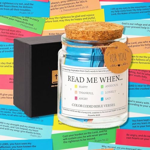 Bible Verse Jar, Read Me When Bible Verses Jar for Emotions