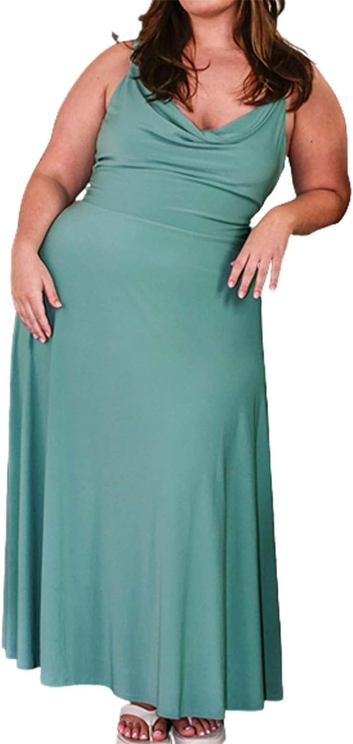 Lulah Drape Maxi Dress with Built-in Bra