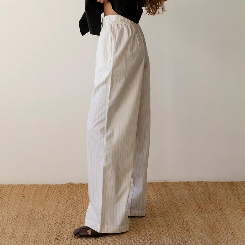 2024 Newest Women Cotton Striped Lounge Pants