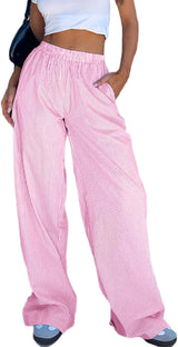 2024 Newest Women Cotton Striped Lounge Pants