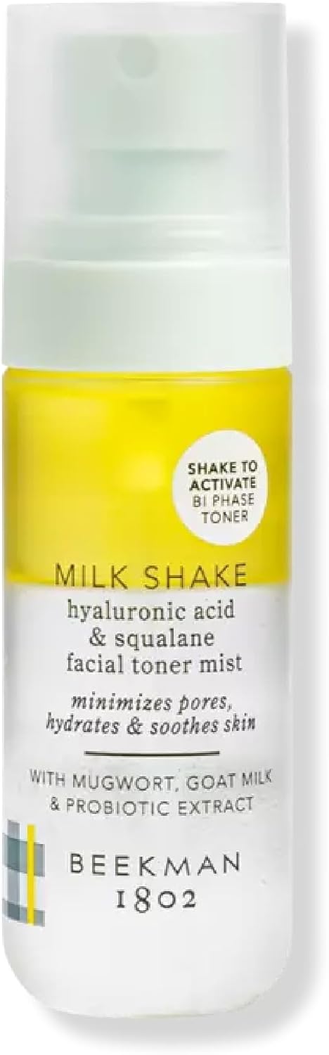 Milk Facial Toner - Fragrance Free - 2 oz - Hyaluronic Acid & Squalane Facial Mist - Relieves Redness - Non-Comedogenic, Alcohol Free - Good for Sensitive Skin - Cruelty Free