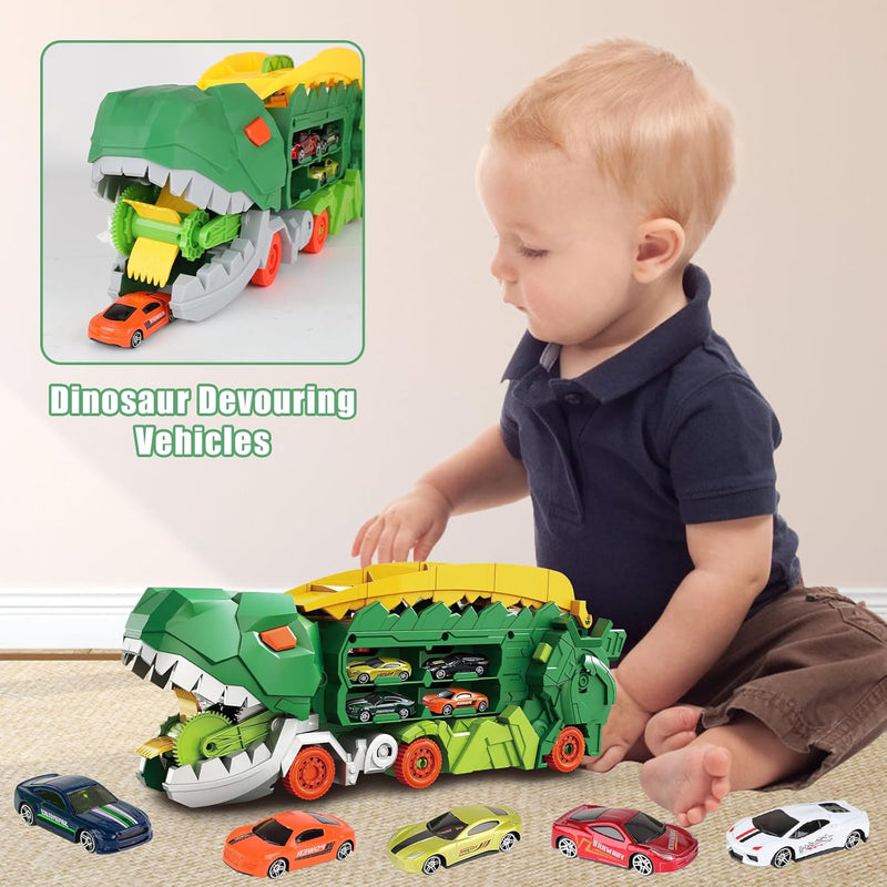 🔥49% OFF🔥Transport Dinosaur Truck with Foldable Sliding