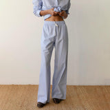 2024 Newest Women Cotton Striped Lounge Pants