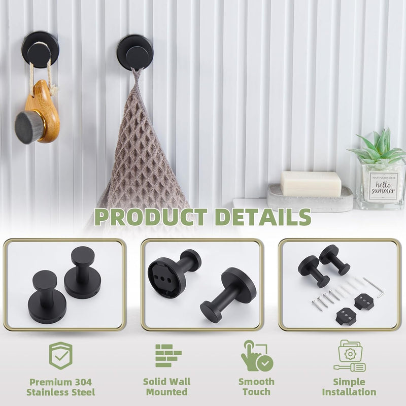 2 pcs Suction Cup Metal Hook