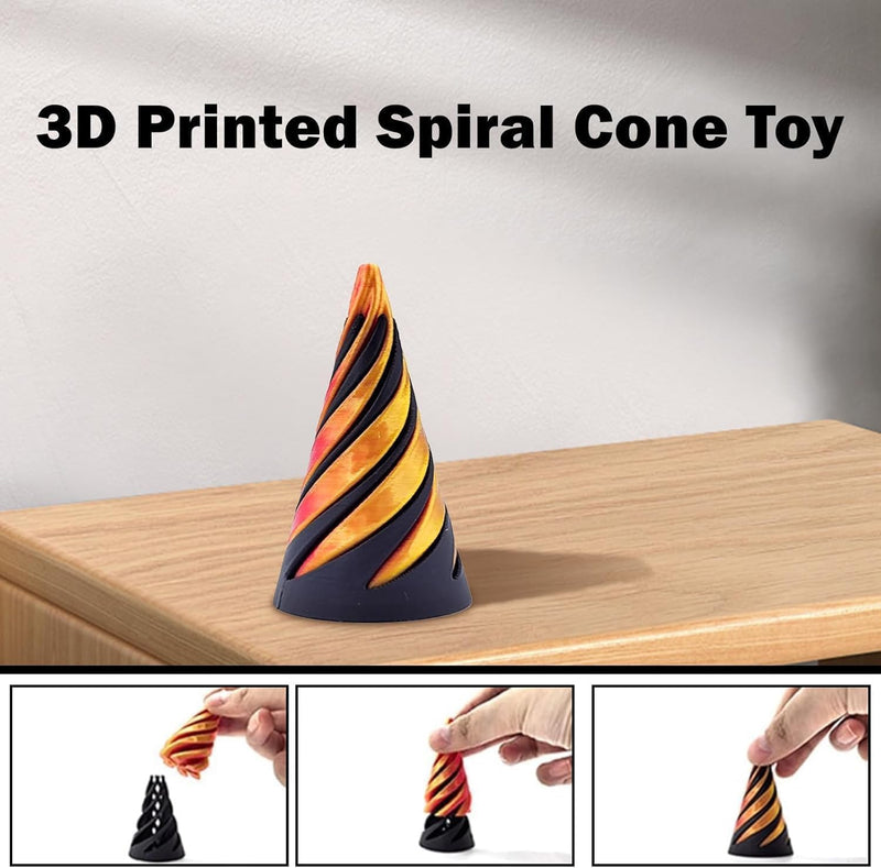 3D Printed Spiral Cone Fidget Toy 💝