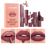 Six-color Lip Set Lip Liner Lipstick Liquid Lipstick Set