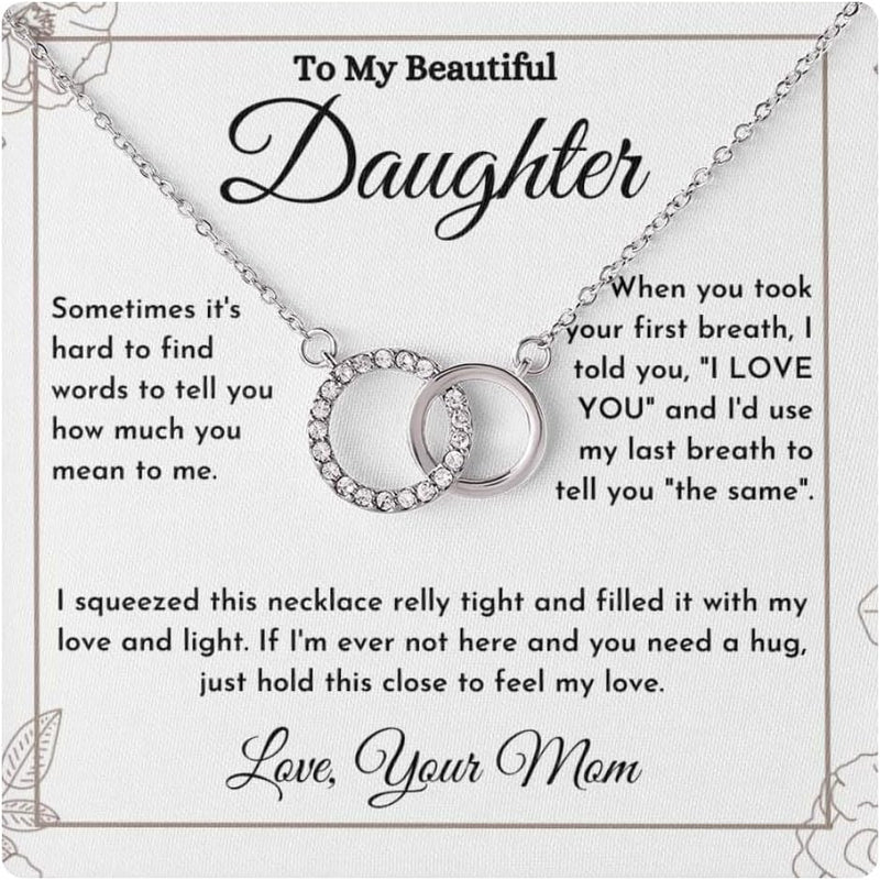 Beautiful Daughter Necklace - Custom Jewelry Gift from Mom-