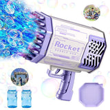 Bubble Machine Bazooka with 69 Holes and Colorful Lights Bubble Maker Machine