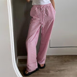 2024 Newest Women Cotton Striped Lounge Pants