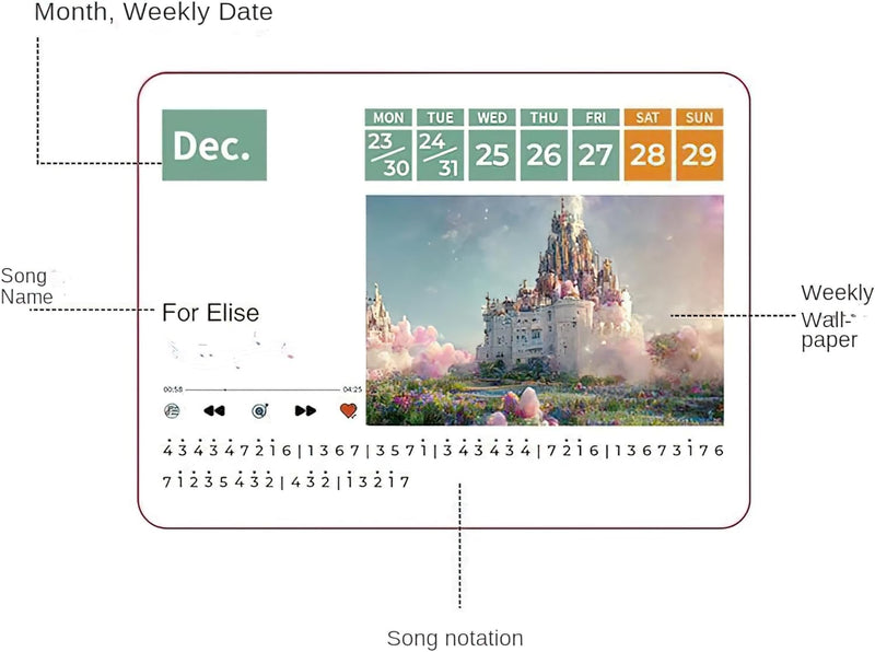 Swift Piano Calendar 2025 with Music Lyrics Mini Piano🎹