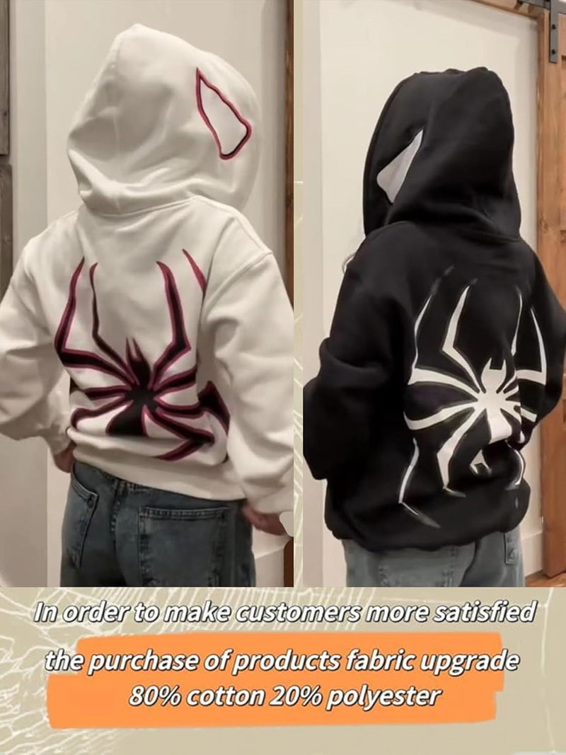 Spider Punk Zip Up Hoodie