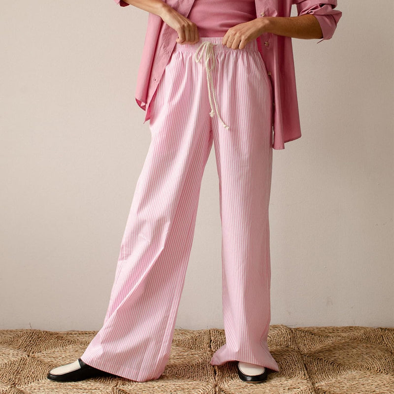 2024 Newest Women Cotton Striped Lounge Pants