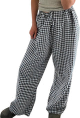 2024 Newest Women Cotton Striped Lounge Pants