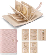 Luxury Leather Portable Jewelry Storage Book