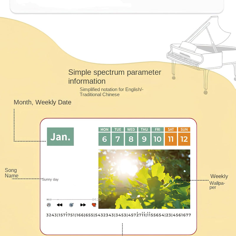 Swift Piano Calendar 2025 with Music Lyrics Mini Piano🎹