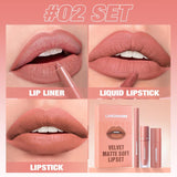 Six-color Lip Set Lip Liner Lipstick Liquid Lipstick Set