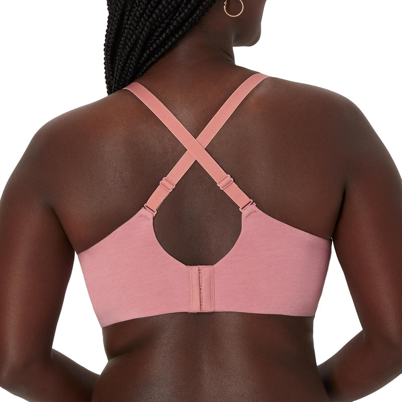 Bali Women's Breathe Modal T-Shirt Bra, Breathable Wireless Bra, Full-Coverage Convertible Bra