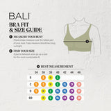 Bali Women's Breathe Modal T-Shirt Bra, Breathable Wireless Bra, Full-Coverage Convertible Bra