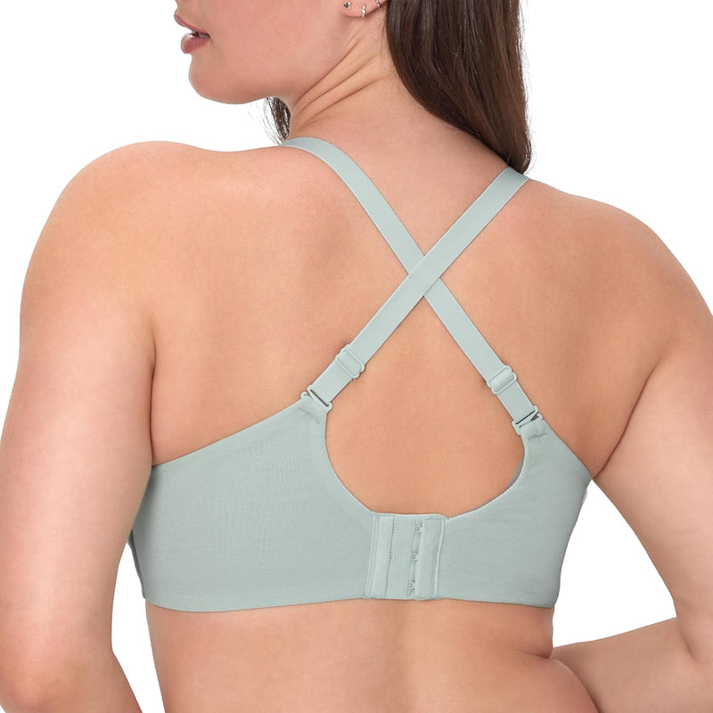 Bali Women's Breathe Modal T-Shirt Bra, Breathable Wireless Bra, Full-Coverage Convertible Bra