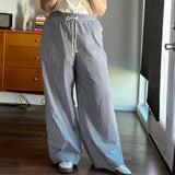 2024 Newest Women Cotton Striped Lounge Pants