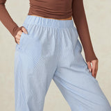 2024 Newest Women Cotton Striped Lounge Pants