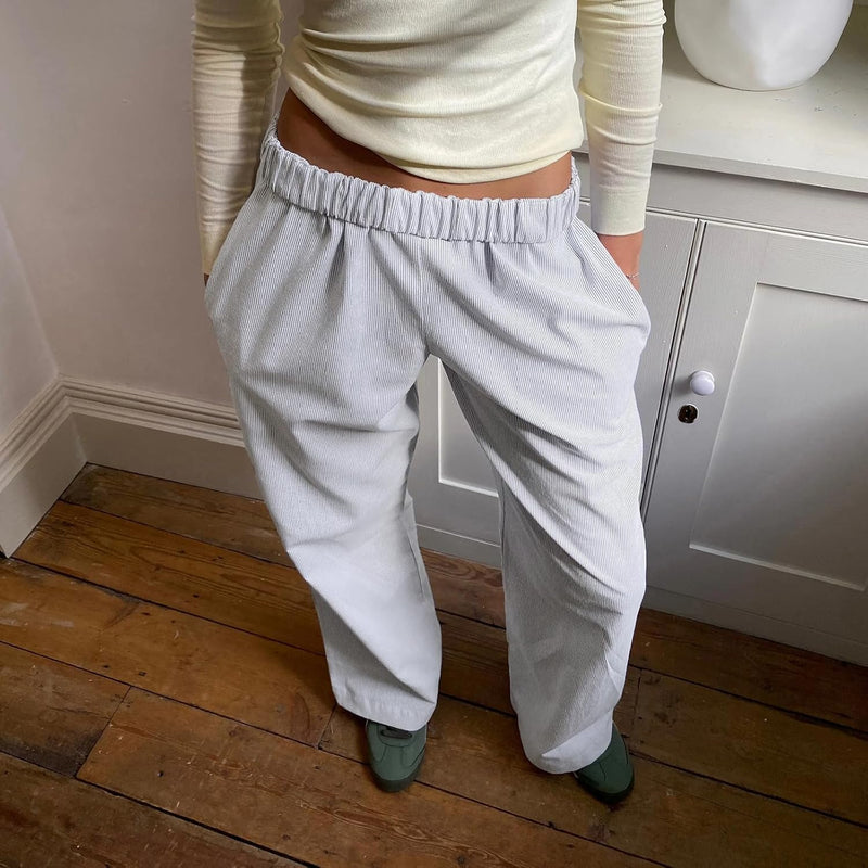 2024 Newest Women Cotton Striped Lounge Pants