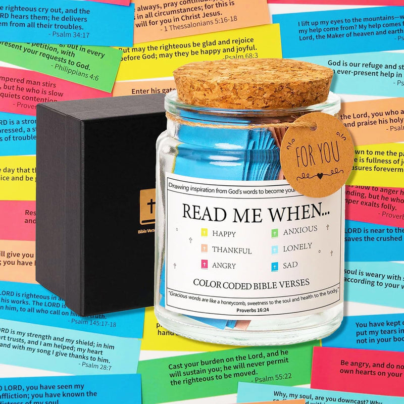 Bible Verse Jar, Read Me When Bible Verses Jar for Emotions