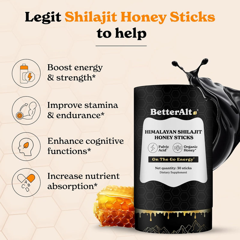 GOLD+ Shilajit Honey Sticks