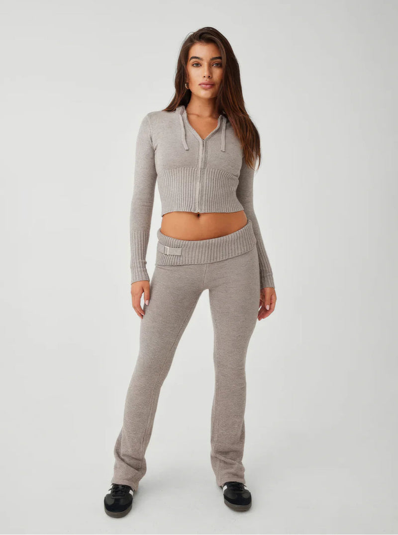 Lorina - Zip Up Hoodie, Low Rise Pant set