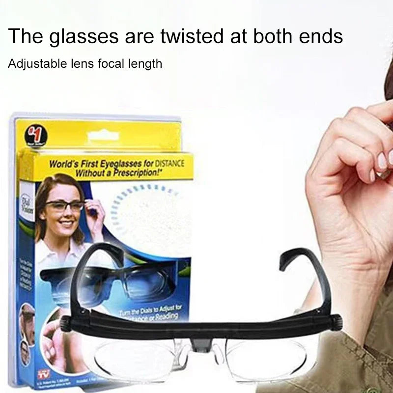 Adjustable Distance And Near Focus Glasses