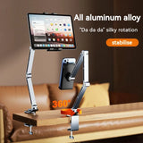 Aluminum Alloy Holder Stand Tablet Holder Phone Clip Holder Desktop Rotatable Cantilever Home Live for Ipad Pro Folding Bracket