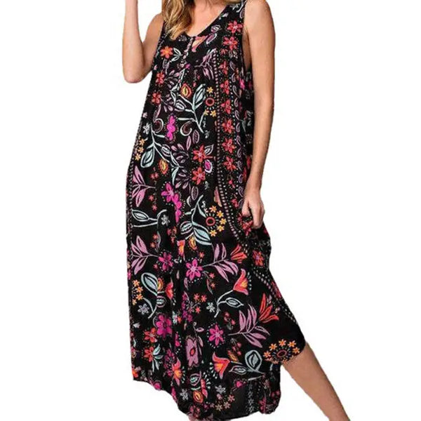 🔥HOT SALE💃✨Vintage Print Loose Sleeveless Jumpsuit