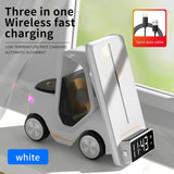 Forklift Inspired 3-in-1 Wireless Charging Station with Clock & Ambient Light【FREE SHIPPING ONLY TODAY】