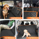 Dog Car Seat Cover for Back Seat Waterproof Pet Travel Dog Carrier Hammock Car Rear Back Seat Protector Mat Safety Carrier