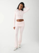 Lorina - Zip Up Hoodie, Low Rise Pant set