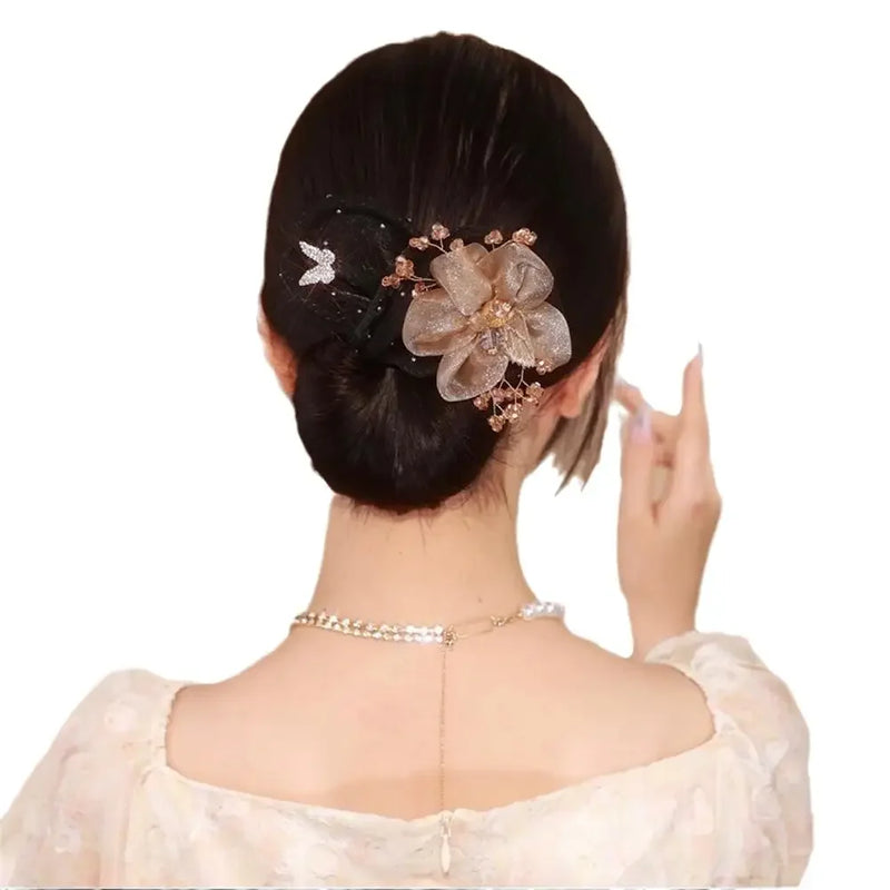 🏆2024🔥-Hand Embroidered Flowers Deft Bun