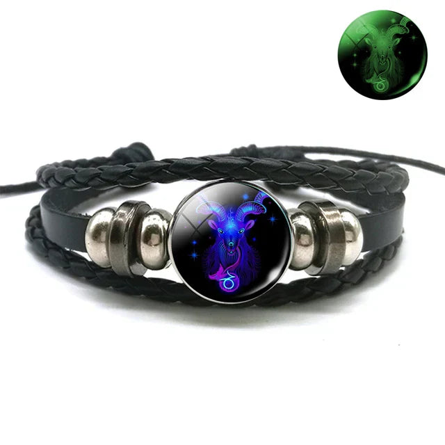 12 Zodiac Constellations Luminous Bracelet