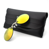 Ultralight Rimless Retro Round Clip On Nose Sunglasses