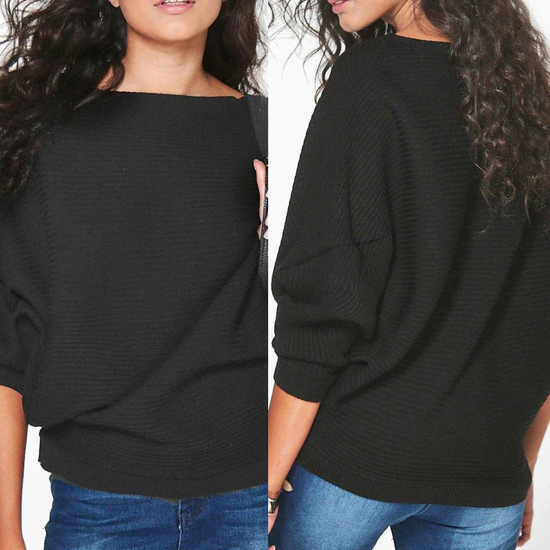 "Dreamy Knit" Boatneck Dolman Top(Buy 2 Free Shipping)