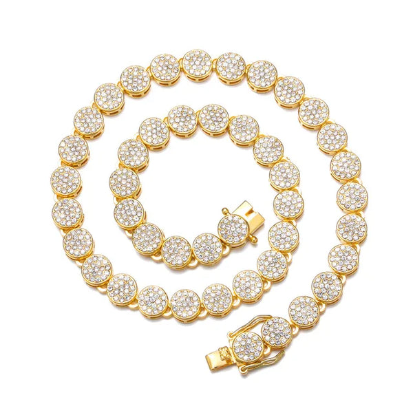 55ctw Multi-Cut White Sapphire Handmade Men's Statement Necklace