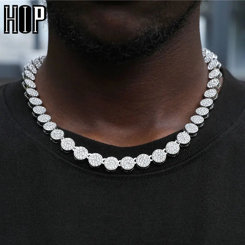 55ctw Multi-Cut White Sapphire Handmade Men's Statement Necklace